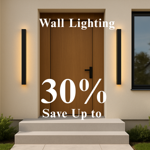 Modern outdoor wall lighting with warm glow – 30% discount offer